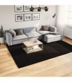 vidaXL Rug HUARTE Short Pile Soft and Washable Black 200x280 cm — Size: 200 x 280 cm