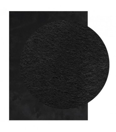 vidaXL Rug HUARTE Short Pile Soft and Washable Black 200x280 cm — Size: 200 x 280 cm