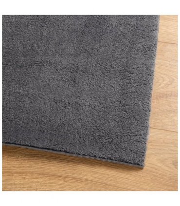 vidaXL Rug HUARTE Short Pile Soft and Washable Anthracite 200x200 cm — Size: 200 x 200 cm