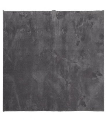 vidaXL Rug HUARTE Short Pile Soft and Washable Anthracite 240x240 cm — Size: 240 x 240 cm