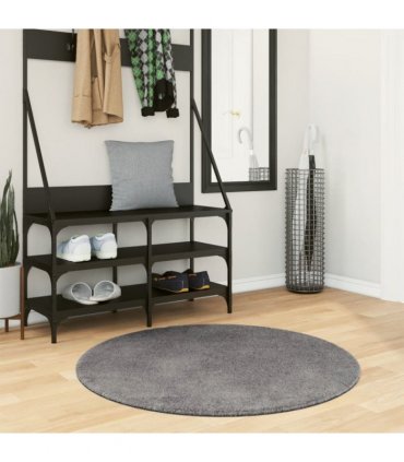 vidaXL Rug HUARTE Short Pile Soft and Washable Anthracite Ø 100 cm
