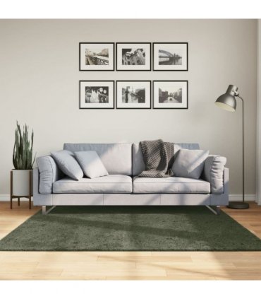 vidaXL Rug HUARTE Short Pile Soft and Washable Forest Green 160x160 cm — Size: 160 x 160 cm