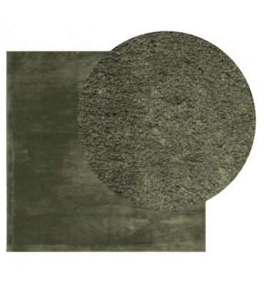 vidaXL Rug HUARTE Short Pile Soft and Washable Forest Green 160x160 cm — Size: 160 x 160 cm