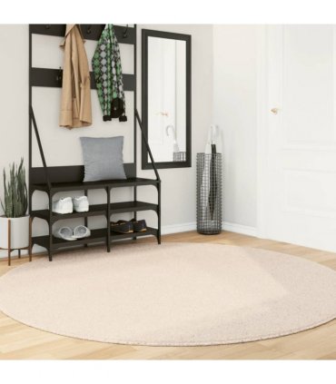 vidaXL Rug HUARTE Short Pile Soft and Washable Beige Ø 200 cm