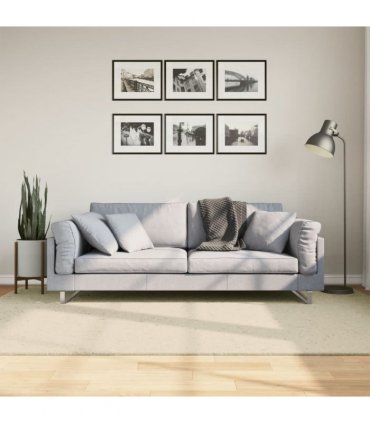 vidaXL Rug HUARTE Short Pile Soft and Washable Cream 160x230 cm — Size: 160 x 230 cm