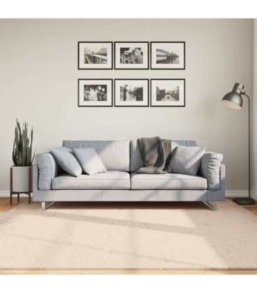 vidaXL Rug HUARTE Short Pile Soft and Washable Beige 200x200 cm — Size: 200 x 200 cm
