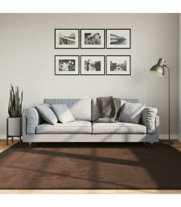 vidaXL Medium Pile Soft and Washable Rug HUARTE Brown 200 x 200 cm