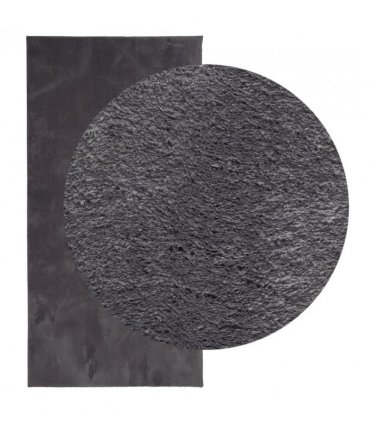 vidaXL Rug HUARTE Short Pile Soft and Washable Anthracite 100x200 cm — Size: 100 x 200 cm