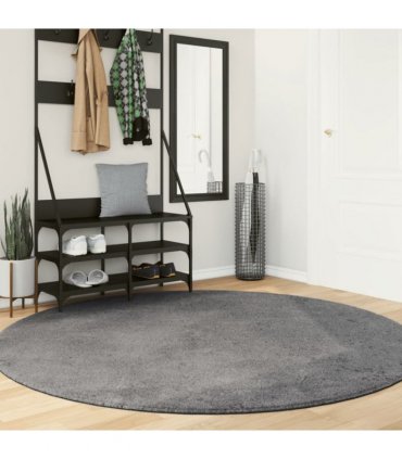 vidaXL Rug HUARTE Short Pile Soft and Washable Anthracite Ø 200 cm