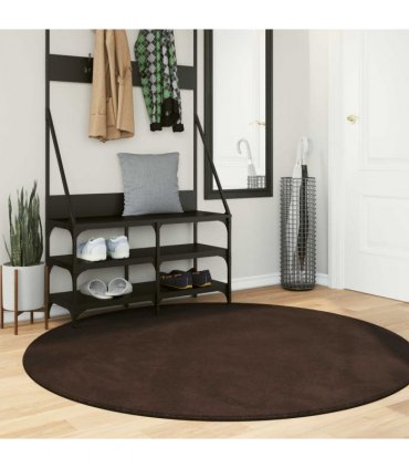 vidaXL Medium Pile Soft and Washable Rug HUARTE Brown Ø 160 CM