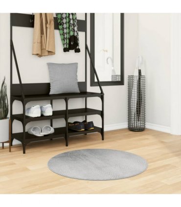 vidaXL Rug IZA Short Pile Scandinavian Look Grey Ø 80 cm