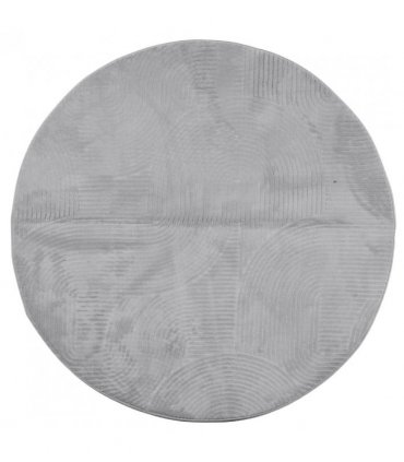 vidaXL Rug IZA Short Pile Scandinavian Look Grey Ø 80 cm