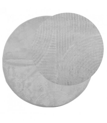 vidaXL Rug IZA Short Pile Scandinavian Look Grey Ø 80 cm