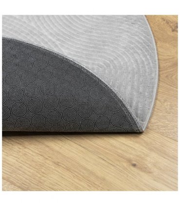 vidaXL Rug IZA Short Pile Scandinavian Look Grey Ø 80 cm