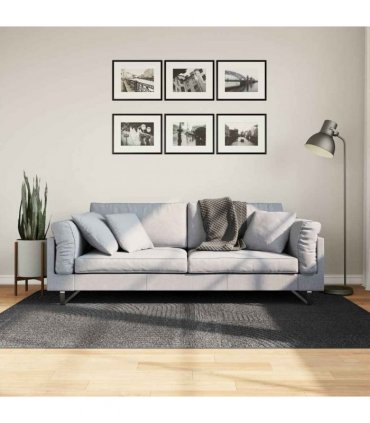 vidaXL Rug IZA Short Pile Scandinavian Look Anthracite 140x200 cm — Size: 140 x 200 cm