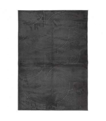 vidaXL Rug IZA Short Pile Scandinavian Look Anthracite 140x200 cm — Size: 140 x 200 cm