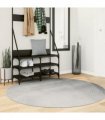 vidaXL Rug IZA Short Pile Scandinavian Look Grey Ø 160 cm