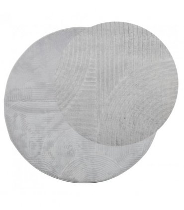 vidaXL Rug IZA Short Pile Scandinavian Look Grey Ø 160 cm