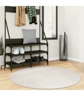 vidaXL Rug IZA Short Pile Scandinavian Look Cream Ø 120 cm