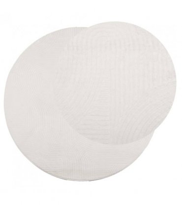 vidaXL Rug IZA Short Pile Scandinavian Look Cream Ø 120 cm