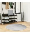 vidaXL Rug IZA Short Pile Scandinavian Look Grey Ø 100 cm