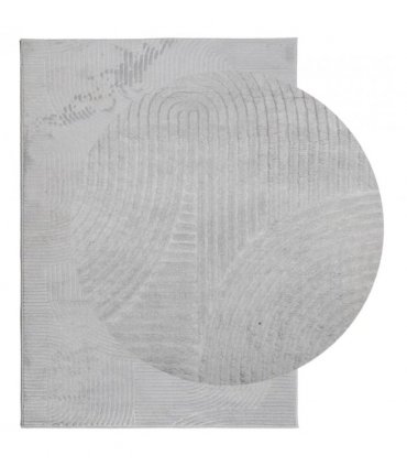 vidaXL Rug IZA Short Pile Scandinavian Look Grey 240x340 cm — Size: 240 x 340 cm