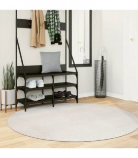 vidaXL Rug IZA Short Pile Scandinavian Look Cream Ø 160 cm