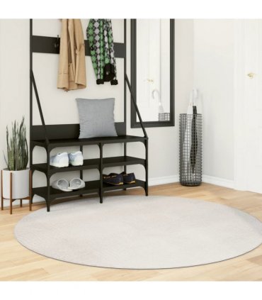 vidaXL Rug IZA Short Pile Scandinavian Look Cream Ø 160 cm