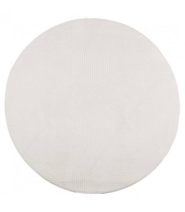 vidaXL Rug IZA Short Pile Scandinavian Look Cream Ø 160 cm