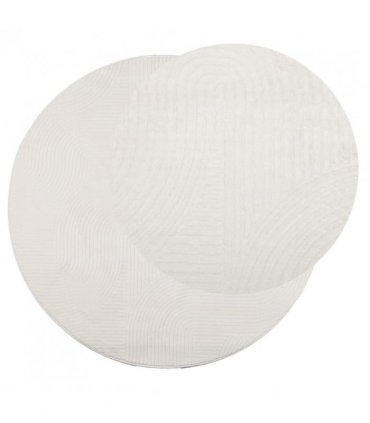 vidaXL Rug IZA Short Pile Scandinavian Look Cream Ø 160 cm