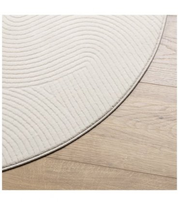 vidaXL Rug IZA Short Pile Scandinavian Look Cream Ø 160 cm
