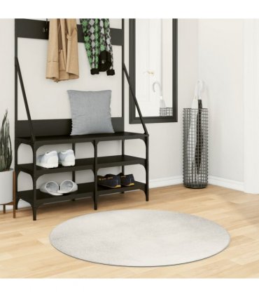 vidaXL Rug IZA Short Pile Scandinavian Look Cream Ø 100 cm