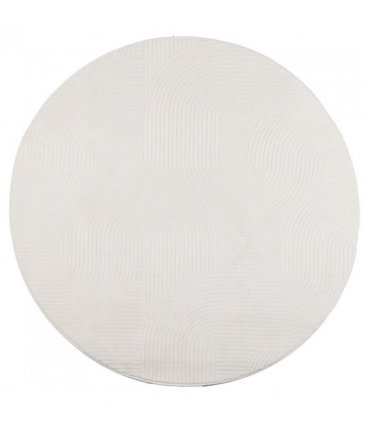 vidaXL Rug IZA Short Pile Scandinavian Look Cream Ø 100 cm