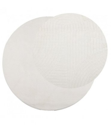 vidaXL Rug IZA Short Pile Scandinavian Look Cream Ø 100 cm