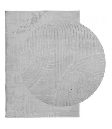 vidaXL Rug IZA Short Pile Scandinavian Look Grey 160x230 cm — Size: 160 x 230 cm