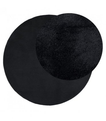 vidaXL Rug OVIEDO Short Pile Black Ø 200 cm