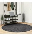 vidaXL Rug OVIEDO Short Pile Anthracite Ø 160 cm