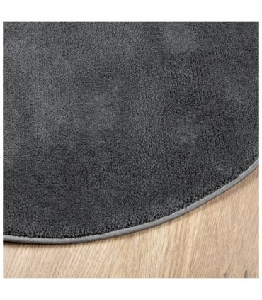 vidaXL Rug OVIEDO Short Pile Anthracite Ø 160 cm