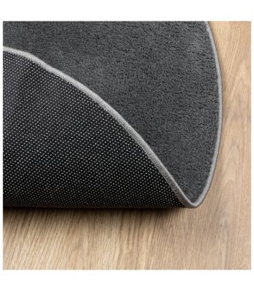vidaXL Rug OVIEDO Short Pile Anthracite Ø 160 cm