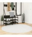 vidaXL Rug OVIEDO Short Pile Cream Ø 160 cm