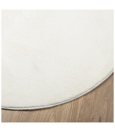 vidaXL Rug OVIEDO Short Pile Cream Ø 160 cm