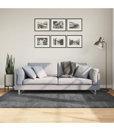 vidaXL Rug OVIEDO Short Pile Anthracite 140x200 cm — Size: 140 x 200 cm