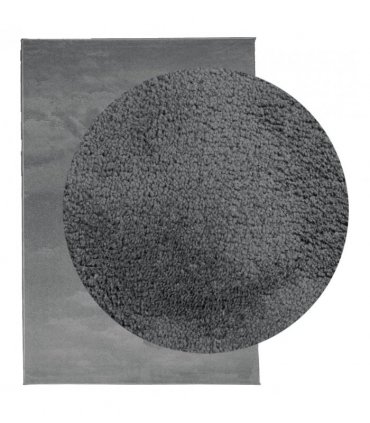 vidaXL Rug OVIEDO Short Pile Anthracite 140x200 cm — Size: 140 x 200 cm
