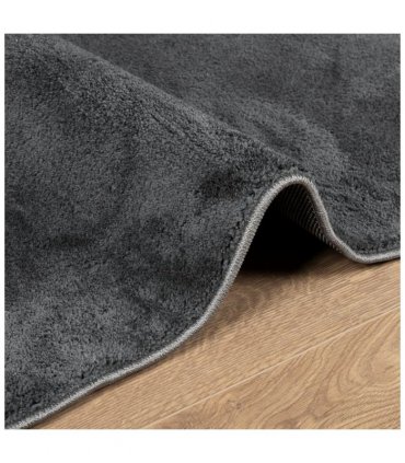 vidaXL Rug OVIEDO Short Pile Anthracite 140x200 cm — Size: 140 x 200 cm