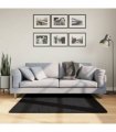 vidaXL Rug OVIEDO Short Pile Black 120x120 cm — Size: 120 x 120 cm