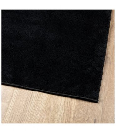 vidaXL Rug OVIEDO Short Pile Black 120x120 cm — Size: 120 x 120 cm
