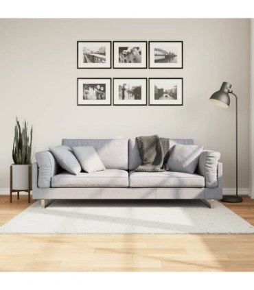 vidaXL Rug OVIEDO Short Pile Cream 120x120 cm — Size: 120 x 120 cm