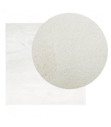 vidaXL Rug OVIEDO Short Pile Cream 120x120 cm — Size: 120 x 120 cm