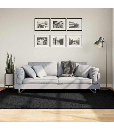 vidaXL Rug OVIEDO Short Pile Black 160x230 cm — Size: 160 x 230 cm