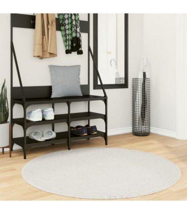 vidaXL Rug OVIEDO Short Pile Cream Ø 120 cm
